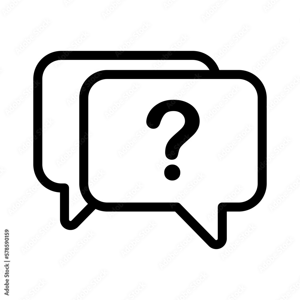 faq line icon. Simple outline style. frequently asked question faq line icon. Simple outline style. frequently asked question