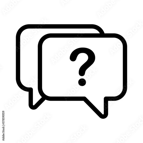 faq line icon. Simple outline style. frequently asked question 