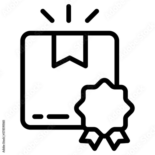  new arrival product line icon. Simple outline style. 