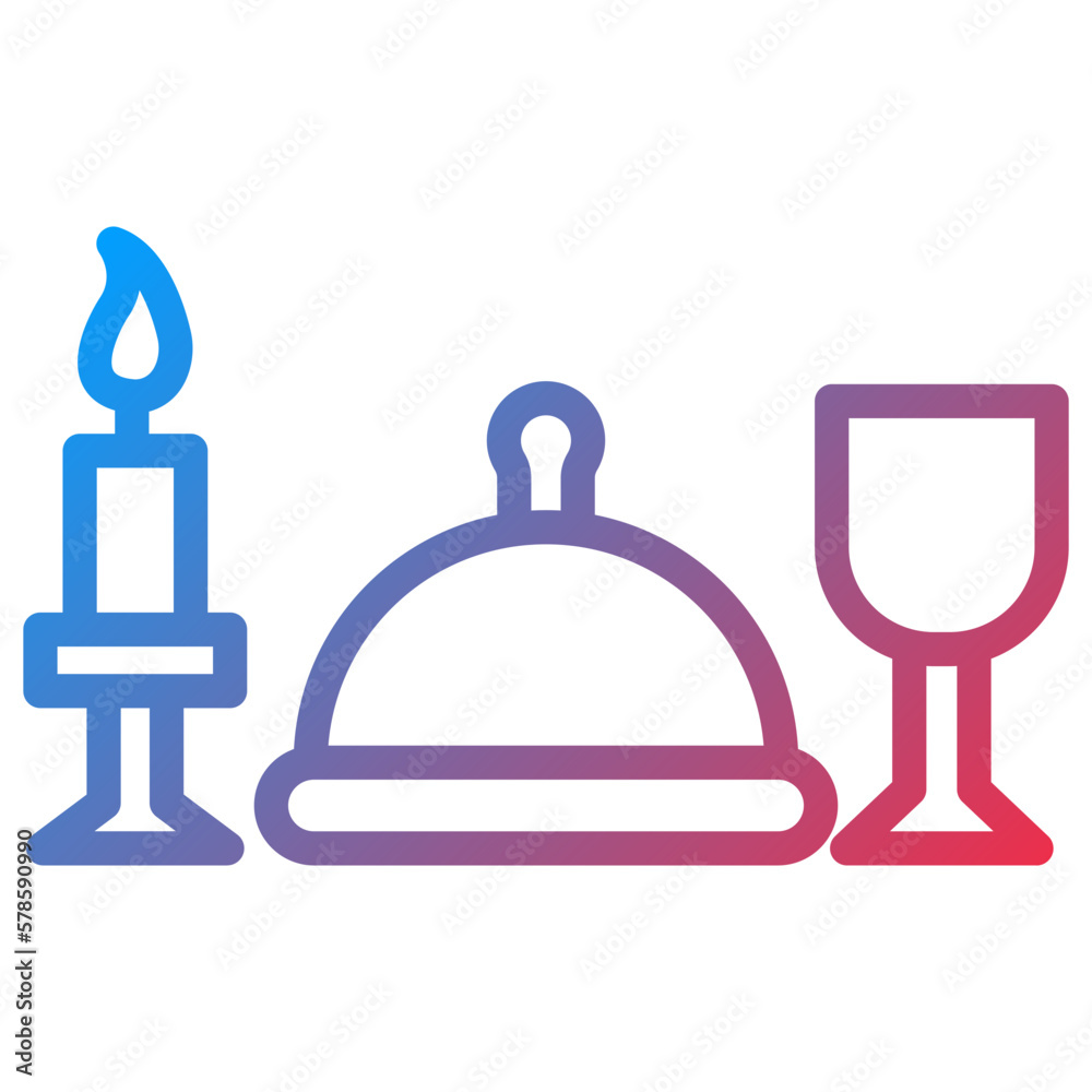 Vector Design Dinner Icon Style Vector Design Dinner Icon Style