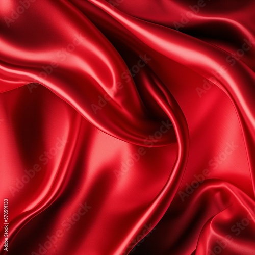 red silk background. Generative AL