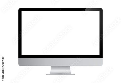 computer monitor screen empty blank transparent