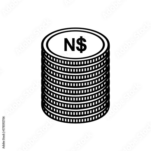 Namibia Currency Symbol, Namibian Dollar Icon, NAD Sign. Vector Illustration