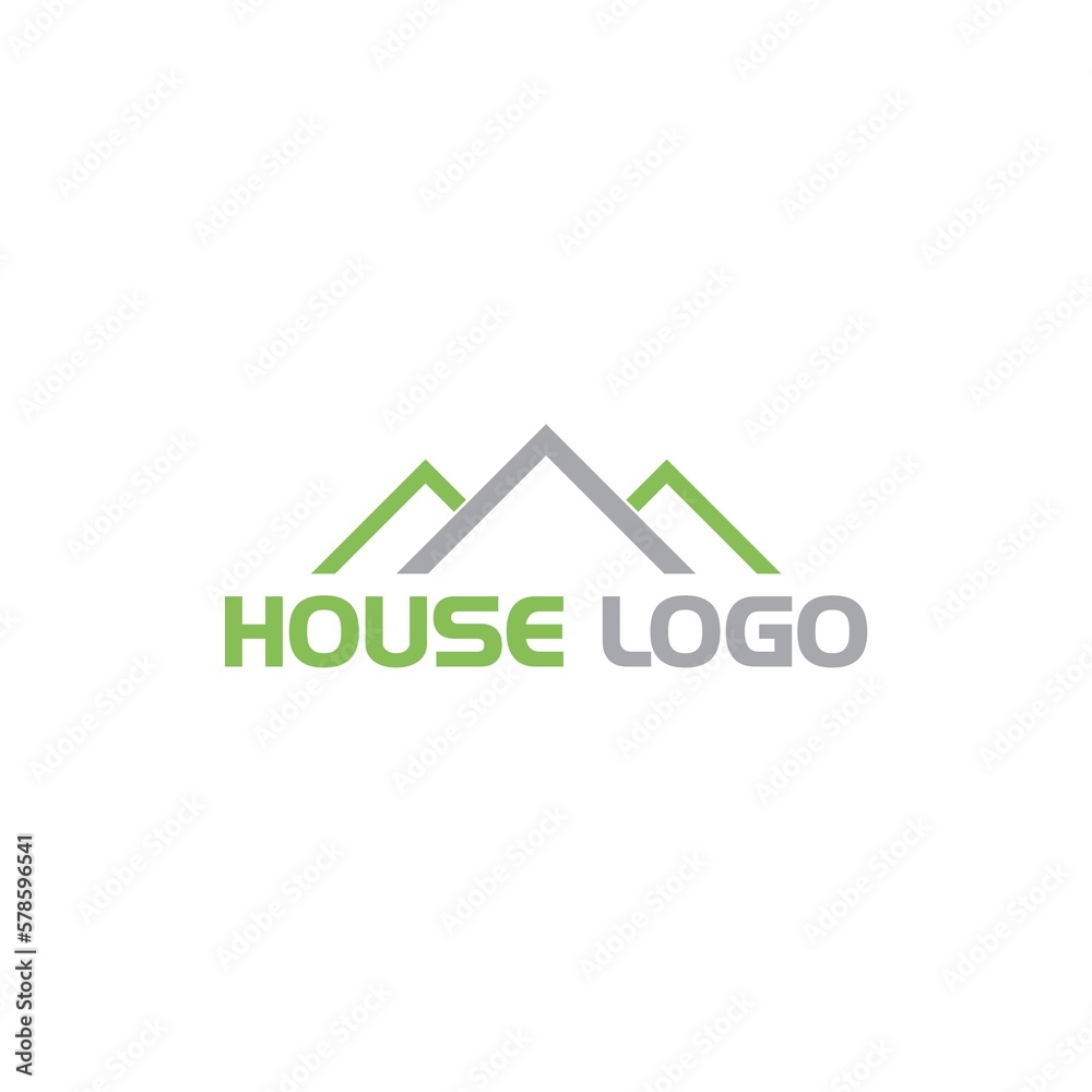 House logo real estate company isolated on white background House logo real estate company isolated on white background