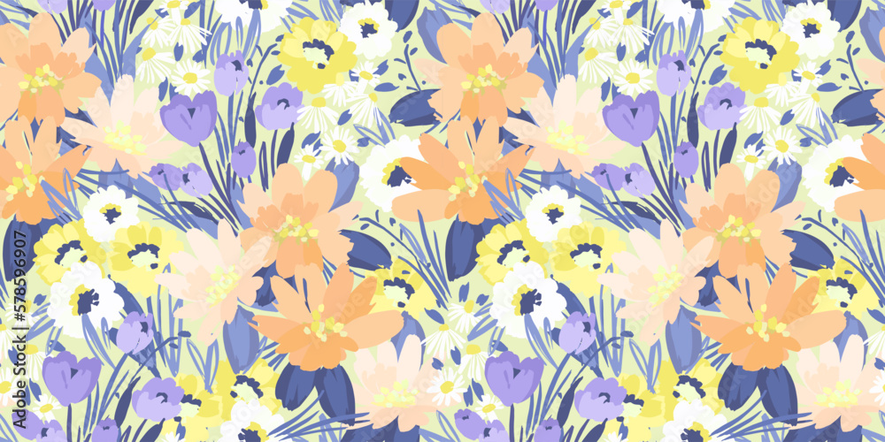 Floral seamless pattern. Vector design for paper, cover, fabric, interior decor and other Floral seamless pattern. Vector design for paper, cover, fabric, interior decor and other