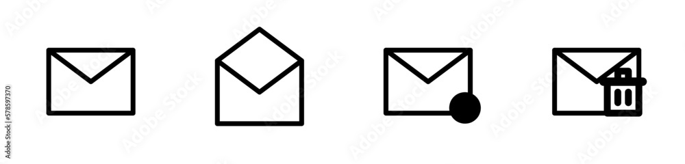 mail icon set