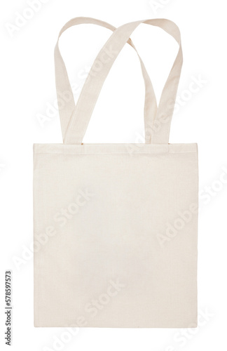 Fabric cotton bag isolated on transparent background