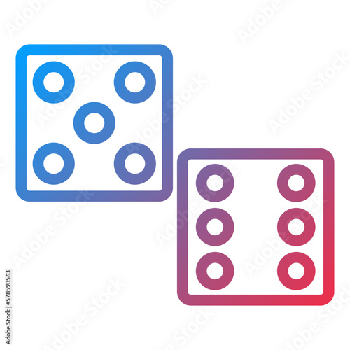 Vector Design Dices Icon Style