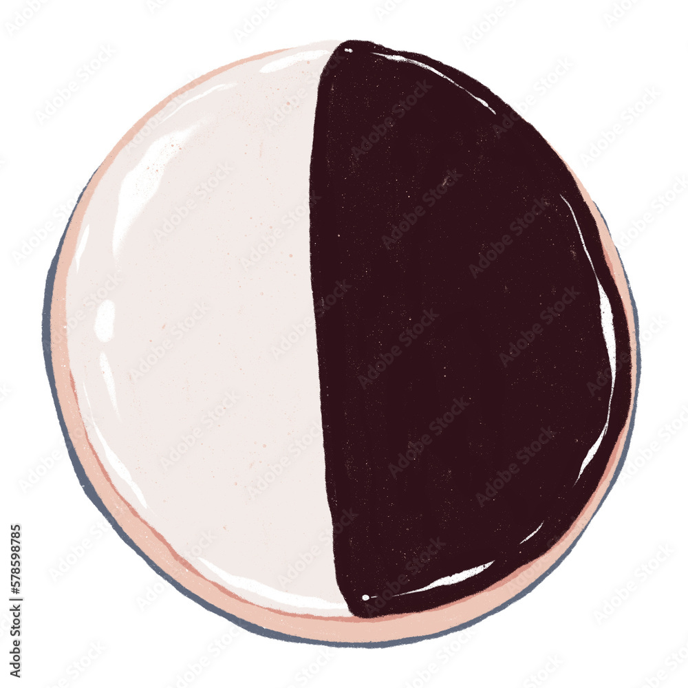 black and white cookie transparent background png - classic American