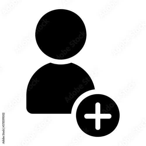 add friend glyph icon