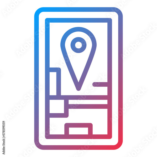 Free Download Vector Design Mobile GPS Icon Style - GFXLoad