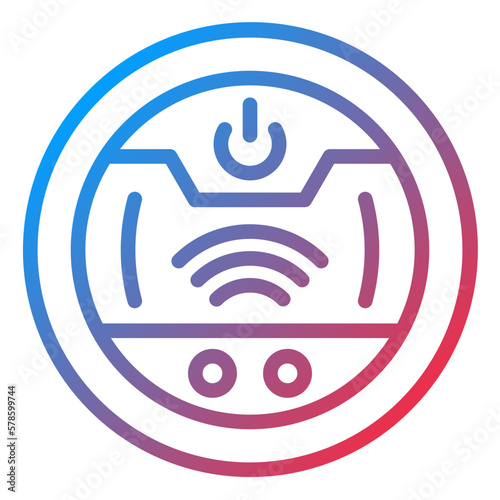 Vector Design Robot Vaccum Icon Style