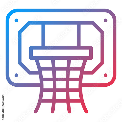 Vector Design Basketball Hoop Icon Style