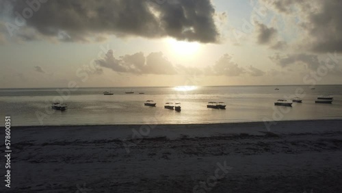 Sunrise over the ocean Africa Tanzania Blue Lagune Seychelles Malediven 