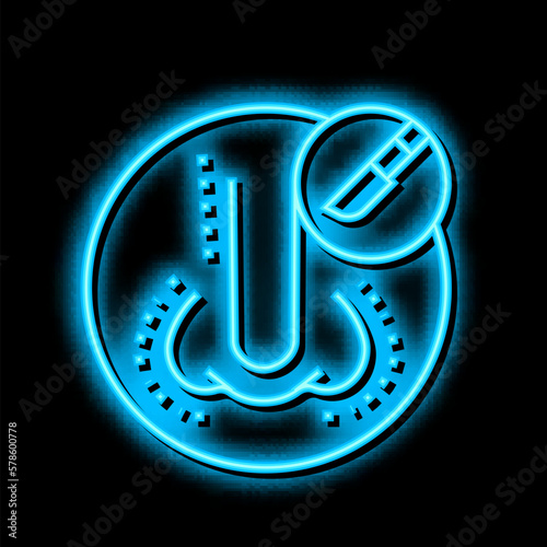 rhinoplasty surgery neon glow icon illustration