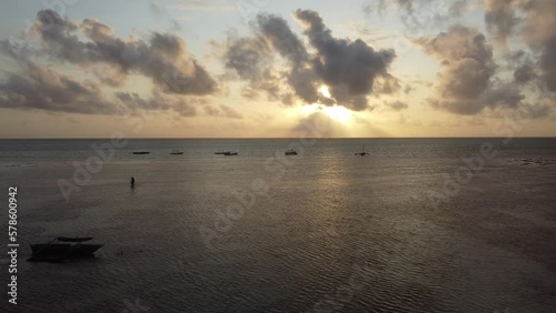 Sunrise over the ocean Africa Tanzania Blue Lagune Seychelles Malediven 