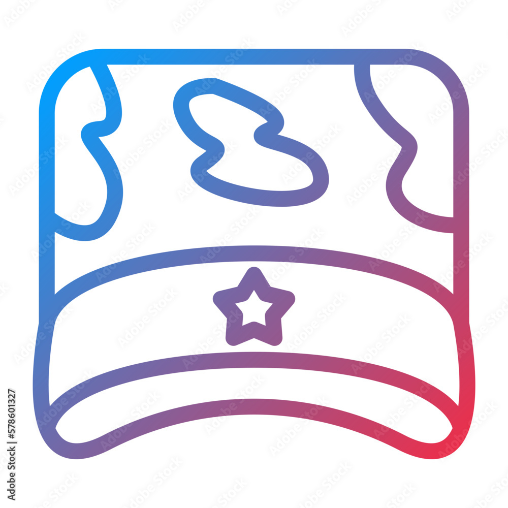 Fototapeta premium Vector Design Military Hat Icon Style