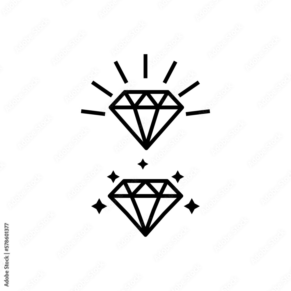 Diamond Trendy Icon vector design templates Diamond Trendy Icon vector design templates