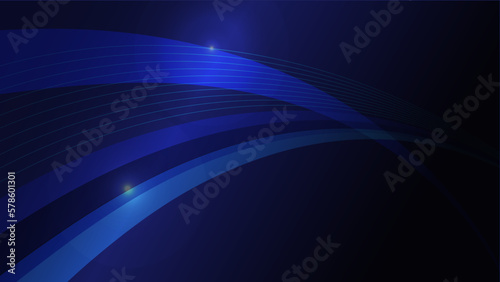Abstract blue background illustration with curving lines.