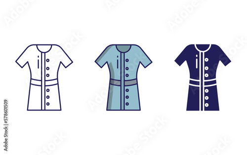 Bathrobe dress icon