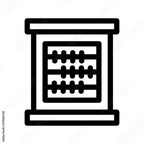 abacus icon or logo isolated sign symbol vector illustration - high-quality black style vector icons
