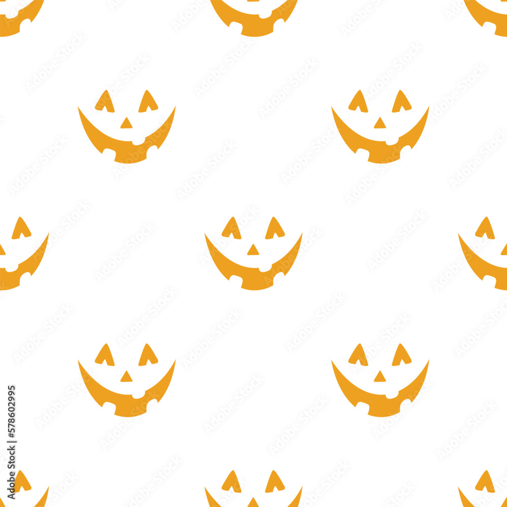 Seamless Pattern with Spooky Smile. Fall Halloween Collection. Decorative Design for Prints, Fabrics, Wallpapers etc. Abstract Art. Modern Style. Vector Illustrations Seamless Pattern with Spooky Smile. Fall Halloween Collection. Decorative Design for Prints, Fabrics, Wallpapers etc. Abstract Art. Modern Style. Vector Illustrations