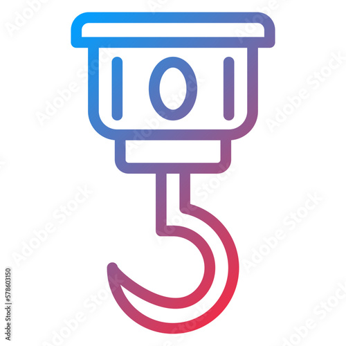 Vector Design Pirate Hook Icon Style