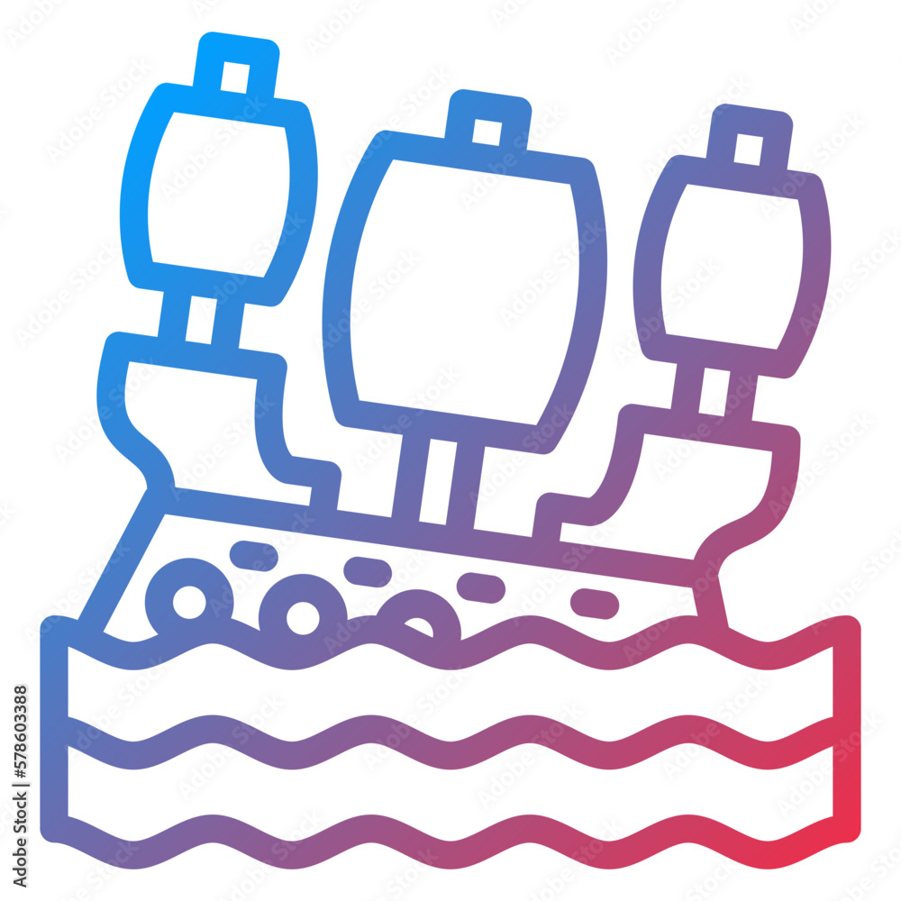 Vector Design Shipwreck Icon Style Vector Design Shipwreck Icon Style