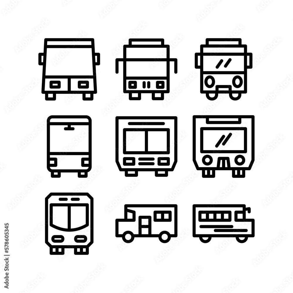 bus icon or logo isolated sign symbol vector illustration - high-quality black style vector icons
