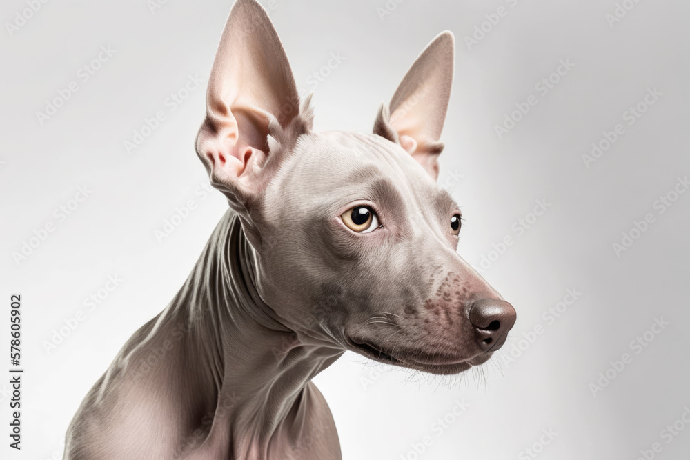 American Hairless Terrier Dog Portrait