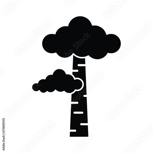 Birch tree icon design. isolated on white background. vector illustration