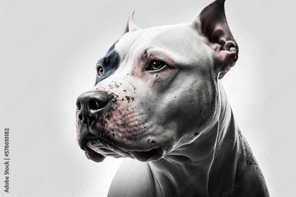 Powerful and Loyal: Pitbull Dog Portrait