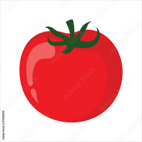Tomato vegetable icon. Tomato isolated on white background. Tomato illustration. Vector illustration