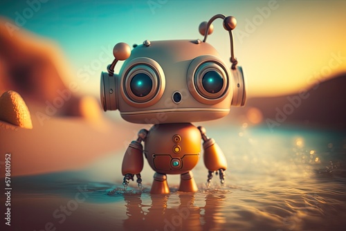 Robotic Swim: A Picture Perfect Moment with Professional Color Grading and Clean Sharp Focus