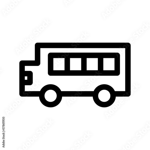 minibus icon or logo isolated sign symbol vector illustration - high quality black style vector icons
