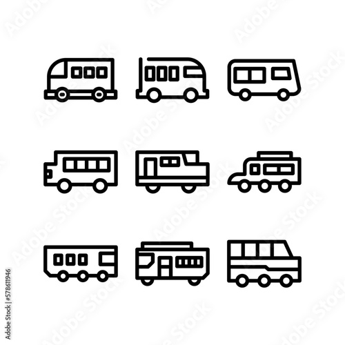 minibus icon or logo isolated sign symbol vector illustration - high quality black style vector icons
