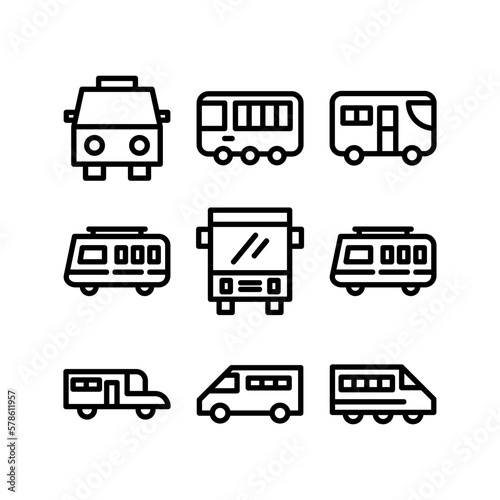 minibus icon or logo isolated sign symbol vector illustration - high quality black style vector icons
