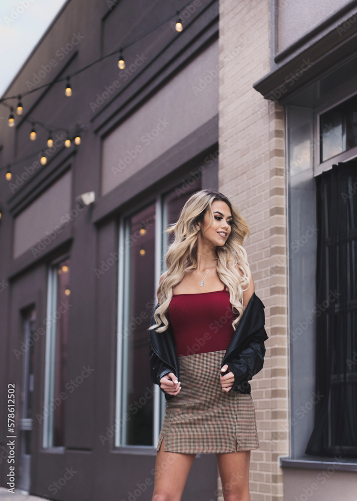 Pretty girl dancing in the streets. Pretty girl dancing in the streets.