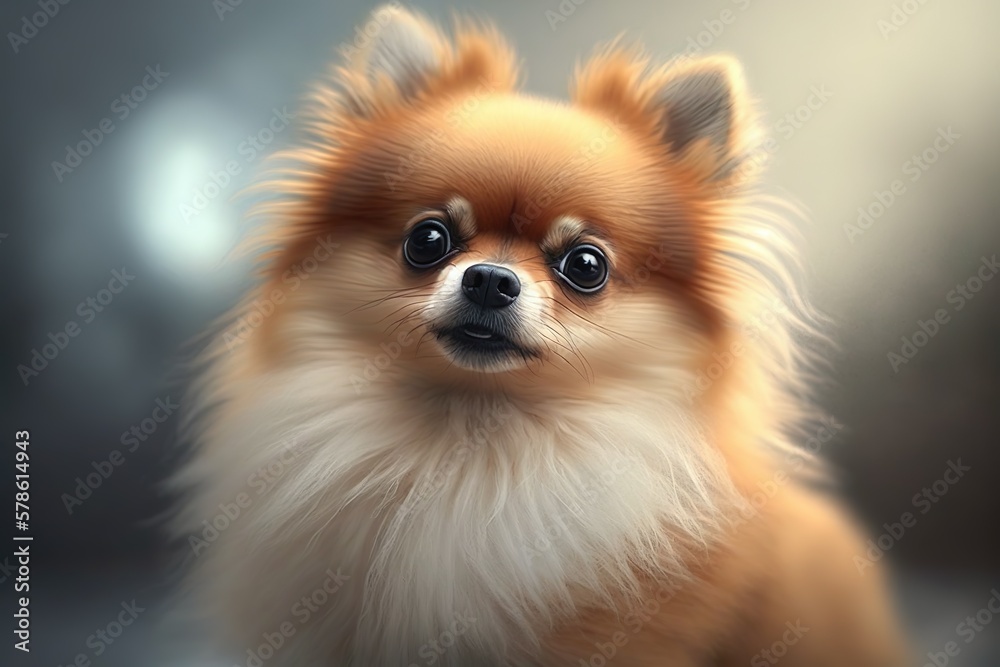 A cute Pomeranian dog captures hearts with its charming looks and playful personality. A cute Pomeranian dog captures hearts with its charming looks and playful personality.