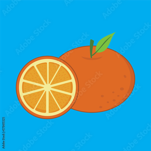 orange vector design illustration line art