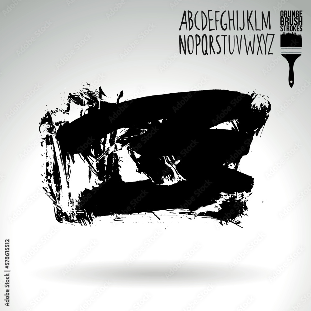 Black brush stroke and texture. Grunge vector abstract hand - painted element. Underline and border design. Black brush stroke and texture. Grunge vector abstract hand - painted element. Underline and border design.