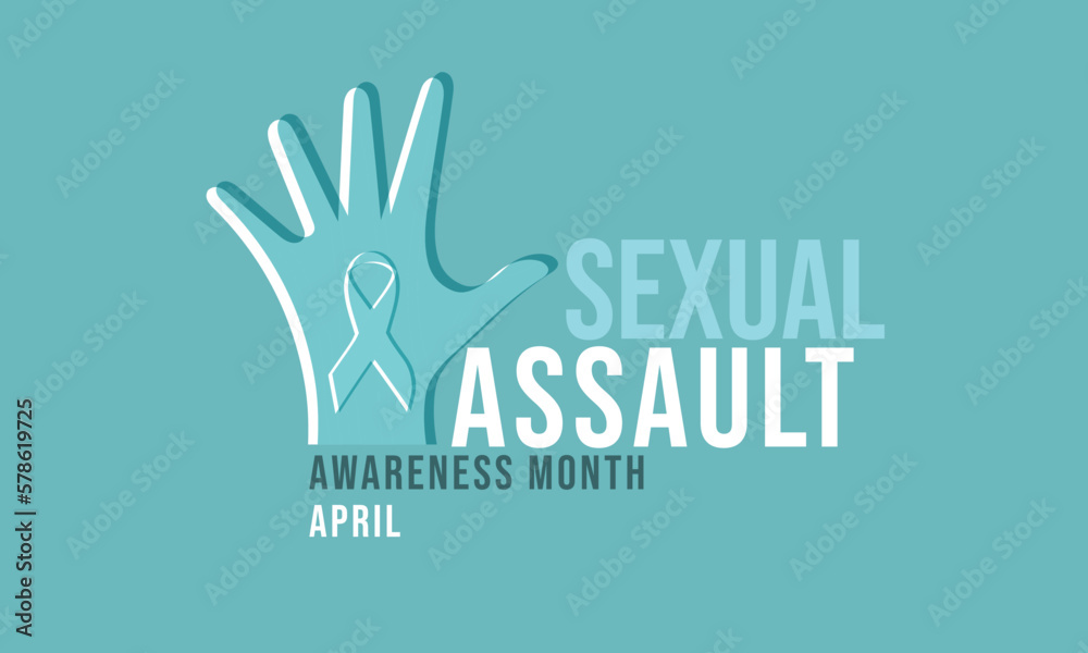 Fototapeta premium April is Sexual Assault Awareness Month. Template for background, banner, card, poster 