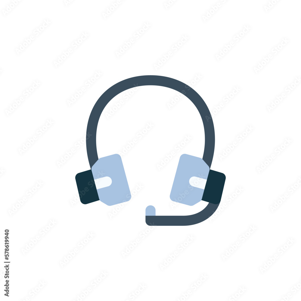 headset vector icon. computer component icon flat style. perfect use for logo, presentation, website, and more. simple modern icon design flat style headset vector icon. computer component icon flat style. perfect use for logo, presentation, website, and more. simple modern icon design flat style