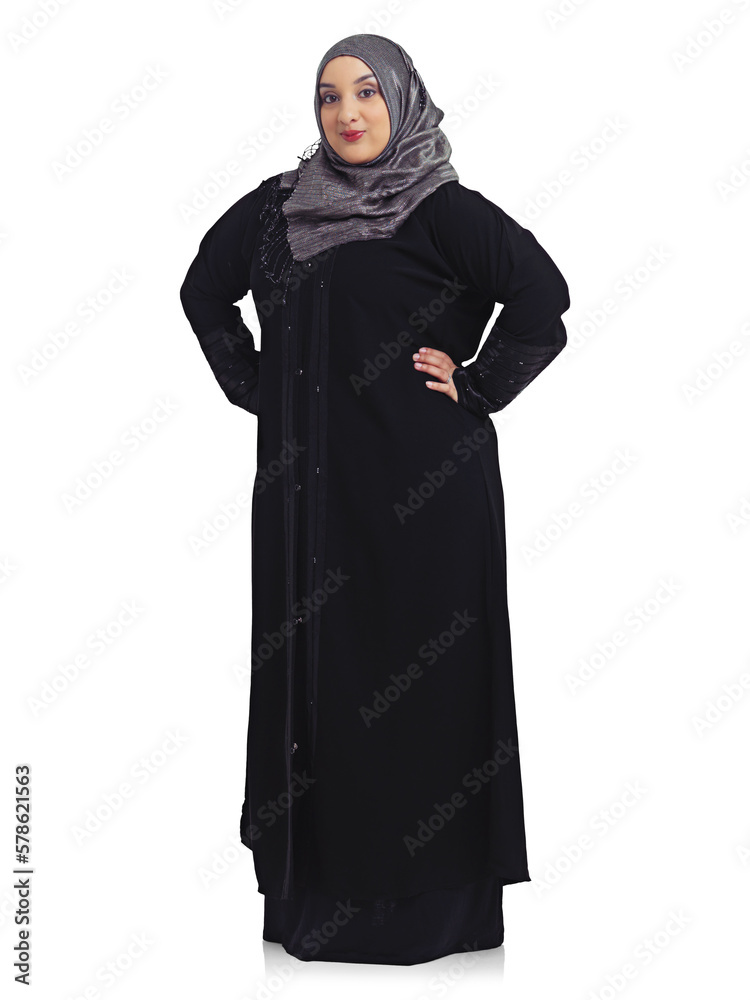 A Muslim woman, exuding confidence, elegance, and happiness, stands radiantly, embracing her religion, culture, and fashion isolated on a PNG background. A Muslim woman, exuding confidence, elegance, and happiness, stands radiantly, embracing her religion, culture, and fashion isolated on a PNG background.