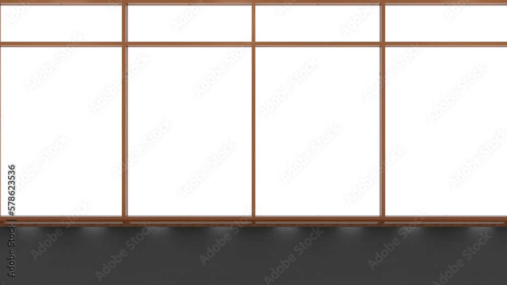 Real modern house window frame isolated on transparent background with ...