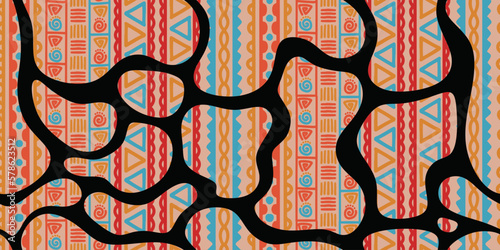 Ink Stripes hand drawn trib...