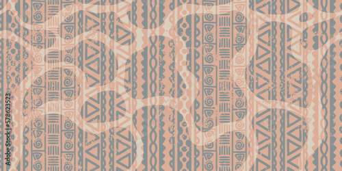 Stripes hand drawn tribal p...