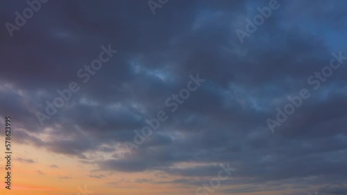 Video Full HD Summer Sunset Sky Background. Timelapse. photo