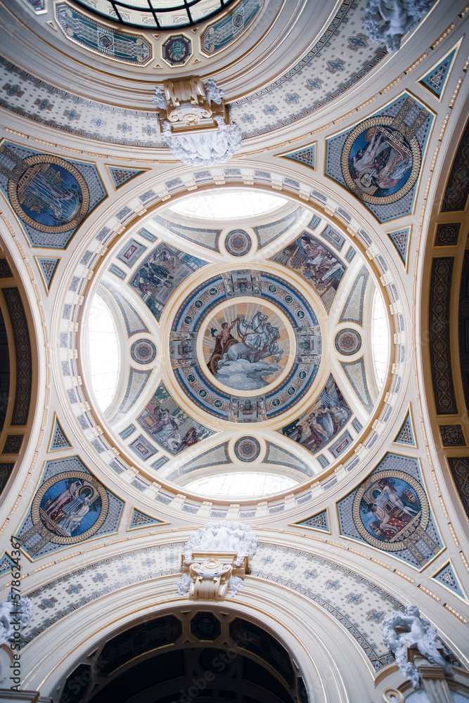 Obraz premium Decorated ceiling in Szechenyi Thermal Bath in Budapest