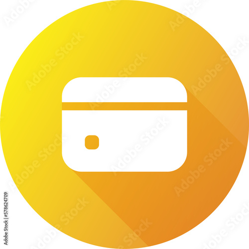 Credit card icon in flat design style. Payment card signs illustration.